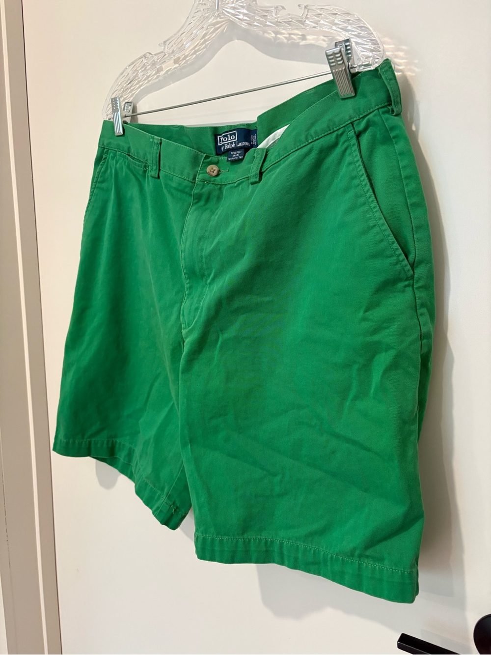 VNTG Polo by Ralph Lauren Kelly Green Men's Chino Shorts Preppy Golf Academia 36 - Picture 8 of 8